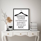 Quadro Decorativo Moda - Estilo 45x34cm - Com Vidro Moldura B