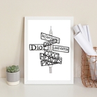 Quadro Decorativo Moda Fashion- Placas 45x34cm Moldura:madeir