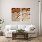Quadro Decorativo Modelo Areia Com 2 Telas De Parede Para Sal