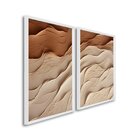 Quadro Decorativo Modelo Areia Com 2 Telas De Parede Para Sal