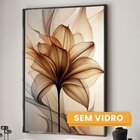 Quadro Decorativo Modelo Floral Abstrato 3 Telas De Parede Pa