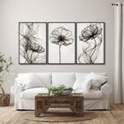 Quadro Decorativo Modelo Floral Iii Com 3 Telas De Parede Par