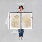 Quadro Decorativo Modelo Folha 2 Telas 60x90cm Para Sala Quar