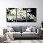Quadro Decorativo Modelo Luzes Em Movimento Com 3 Telas Para
