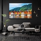 Quadro Decorativo Moderno Bergen-noruega Com Moldura E Sem Vi