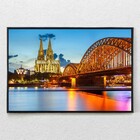 Quadro Decorativo Moderno Catedral De Colônia Com Moldura E S