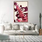 Quadro Decorativo Moderno Estampa Lavanda Com Moldura E Sem V