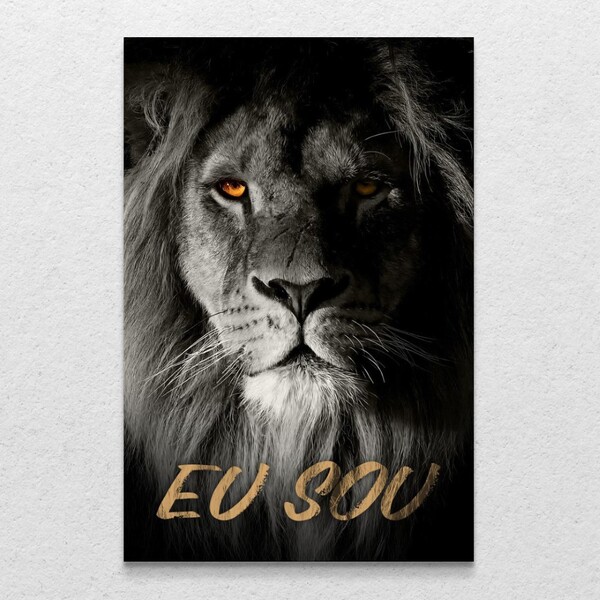 Quadro Decorativo Moderno Eu Sou Sem Moldura 80x120 Sem Vidro