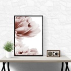 Quadro Decorativo Moderno Flores 33x24cm - Com Vidro Moldura