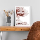 Quadro Decorativo Moderno Flores 45x34cm - Com Vidro Moldura