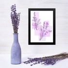 Quadro Decorativo Moderno Flores Lavanda 33x24cm Moldura Preta