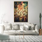Quadro Decorativo Moderno Flores Tons Escuros Com Moldura E S