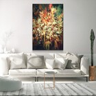Quadro Decorativo Moderno Flores Tons Escuros Sem Moldura E S