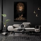 Quadro Decorativo Moderno Leão Eu Sou Sem Moldura E Sem Vidro