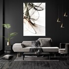 Quadro Decorativo Moderno Linhas Em Circulo Com Moldura E Sem