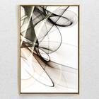 Quadro Decorativo Moderno Linhas Em Circulo Com Moldura E Sem