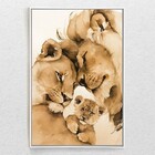Quadro Decorativo Moderno Lion Amoroso Com Moldura E Sem Vidr