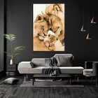 Quadro Decorativo Moderno Lion Amoroso Com Moldura E Sem Vidr
