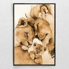 Quadro Decorativo Moderno Lion Amoroso Com Moldura E Sem Vidr