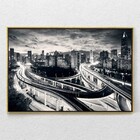 Quadro Decorativo Moderno Noite P&b Com Moldura E Sem Vidro 1