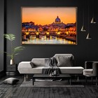 Quadro Decorativo Moderno Paisagem Roma Com Moldura E Sem Vid