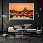 Quadro Decorativo Moderno Paisagem Roma Com Moldura E Sem Vid