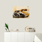 Quadro Decorativo Moderno Perua E Fusca Volkswagen 25x33