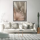 Quadro Decorativo Moderno Vertical Folha Seca Com Moldura E S