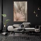 Quadro Decorativo Moderno Vertical Folha Seca Com Moldura E S