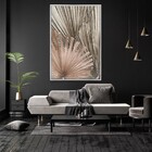 Quadro Decorativo Moderno Vertical Folha Seca Com Moldura E S