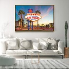 Quadro Decorativo Moderno Welcome Las Vegas Com Moldura E Sem