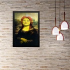 Quadro Decorativo Mona Lisa Fiona 33x24cm Moldura Branca