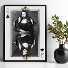 Quadro Decorativo Monalisa Carta De Baralho 24x18cm - Com Vid