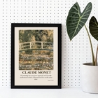 Quadro Decorativo Monet A ponte 33x24cm - Com Vidro Moldura:m