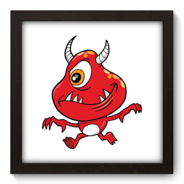 Quadro Decorativo - Monstrinho - 22cm X 22cm - 041qdip