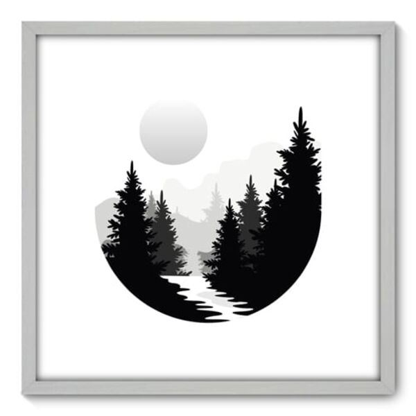 Quadro Decorativo - Montanha - 70cm X 70cm - 170qnadb