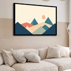 Quadro Decorativo Montanhas Pontas Abstrato  - 50x70cm Moldur