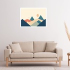 Quadro Decorativo Montanhas Pontas Abstrato  - 50x70cm Moldur