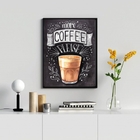Quadro Decorativo More Coffee Please 45x34cm - Com Vidro Mold