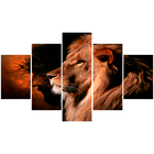 Quadro Decorativo Mosaico Leão E Cristo