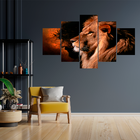 Quadro Decorativo Mosaico Leão E Cristo