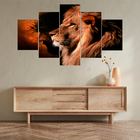 Quadro Decorativo Mosaico Leão E Cristo