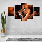 Quadro Decorativo Mosaico Leão E Cristo