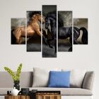 Quadro Decorativo Mosaico Sala Quarto Paisagem Praia 5 Peças