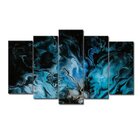 Quadro Decorativo Mosaico Tendenci Abstrato - Azul Petróleo