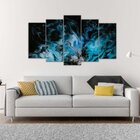 Quadro Decorativo Mosaico Tendenci Abstrato - Azul Petróleo