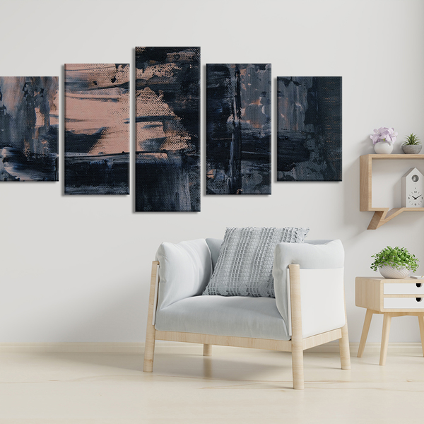Quadro Decorativo Mosaico Tendenci Abstrato Dark Grid 133x63cm Leroy Merlin