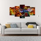 Quadro Decorativo Mosaico Tendenci Abstrato Wavy Colors - 133