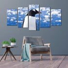 Quadro Decorativo Mosaico Tendenci Animais - Antartica Pengui