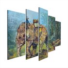 Quadro Decorativo Mosaico Tendenci Animais - Elephant Carrier